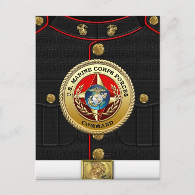 Cartão Postal Comando das Forças Armadas dos EUA (MARFORCOM) [3D (Frente)