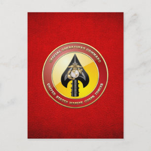 Cartão Postal Comando de Operações Especiais USMC (MARSOC) [3D]
