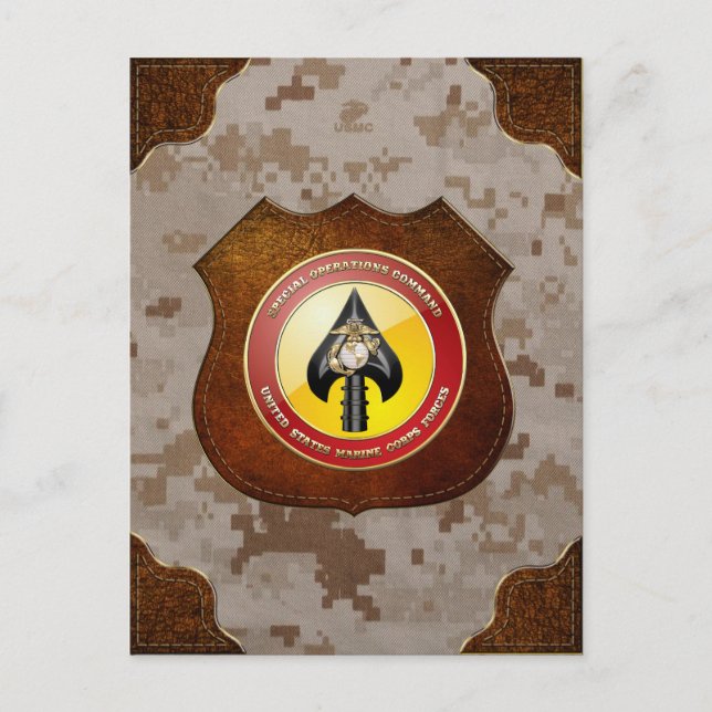Cartão Postal Comando de Operações Especiais USMC (MARSOC) [3D] (Frente)