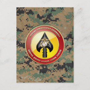 Cartão Postal Comando de Operações Especiais USMC (MARSOC) [3D]