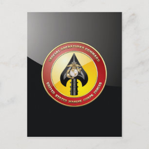 Cartão Postal Comando de Operações Especiais USMC (MARSOC) [3D]