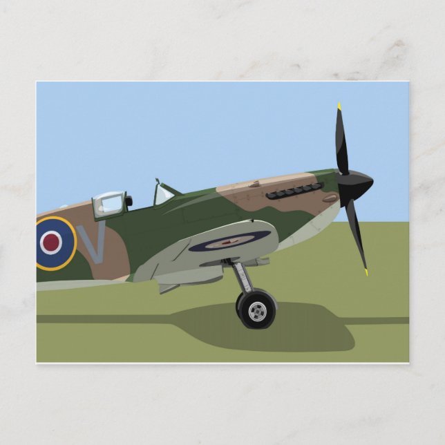 Cartão Postal Combate ao Spitfire WW2 (Frente)