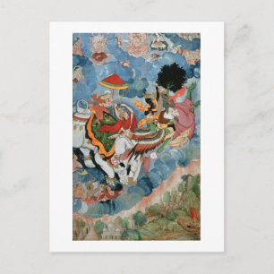 Cartão Postal Combate de Krishna com Indra, c.1590