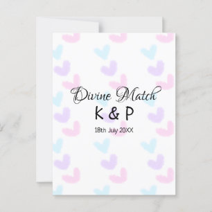 Cartão Postal Combinação divina adicionar nome do casal letra pa