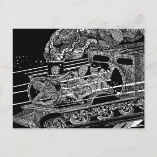 CARTÃO POSTAL COMBOIO A VAPOR