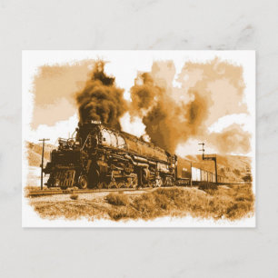 Cartão Postal Comboio A Vapor