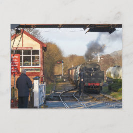 Cartão Postal Comboio a vapor em Ramsbottom