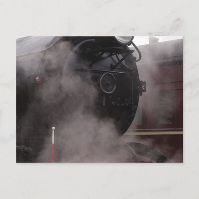 Cartão Postal Comboio a vapor preto (Frente)