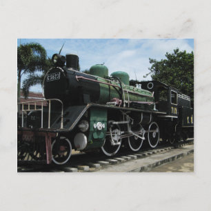 Cartão Postal Comboio a vapor WW2 na ponte sobre o rio Kwai