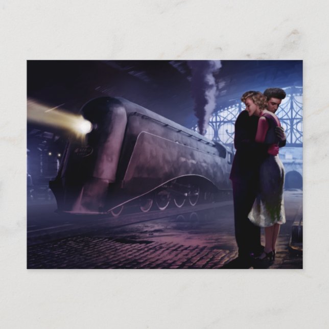 Cartão Postal Comboio azul (Frente)