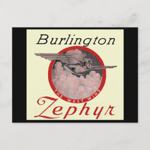 Cartão Postal Comboio Burlington Zephyr