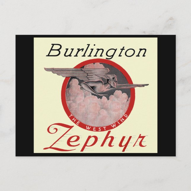 Cartão Postal Comboio Burlington Zephyr (Frente)