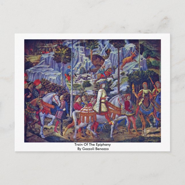 Cartão Postal Comboio Da Epifania Por Gozzoli Benozzo (Frente)