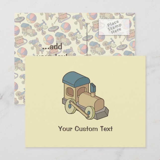 Cartão Postal Comboio de Brinquedo (Frente/Verso)