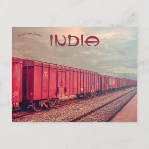 Cartão Postal Comboio de carga em Hosur Tamil Nadu Índia