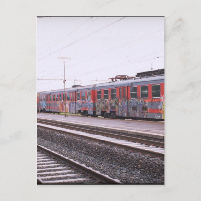 Cartão Postal comboio de grafite (Frente)