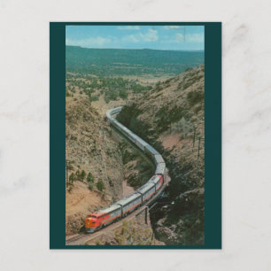 Cartão Postal Comboio em Apache Canyon, NM Vintage