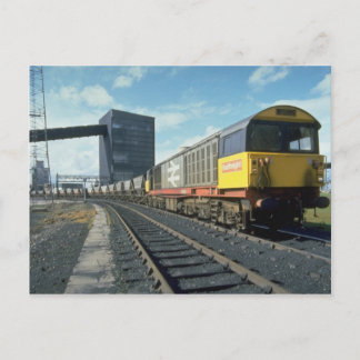 Cartão Postal Comboio ferroviário a carvão na central elétrica d