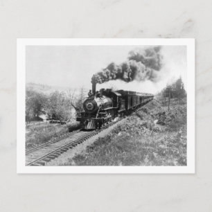 Cartão Postal Comboio ferroviário limitado na costa norte próxim