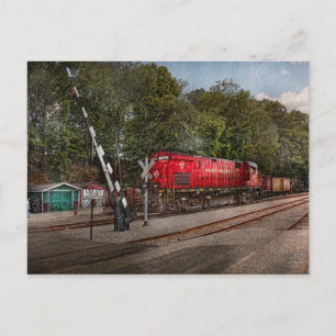 Cartão Postal Comboio - Gasóleo - Cuidado com a Locomotiva