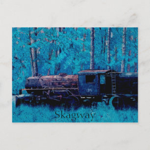 Cartão Postal Comboio histórico de locomotiva a vapor em Skagway
