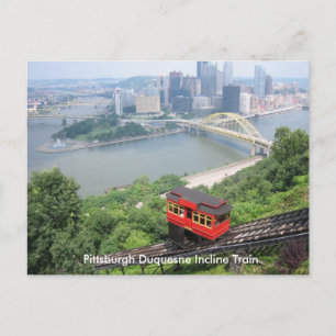 Cartão Postal Comboio Incline na Pensilvânia Pittsburgh Duquesne