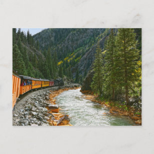 Cartão Postal Comboio Seguindo o Rio Animas, Colorado