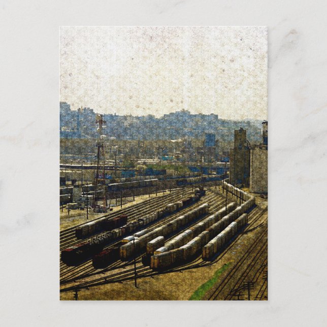 Cartão Postal Comboios do Nono Andar, Uma Visão de Kansas City (Frente)