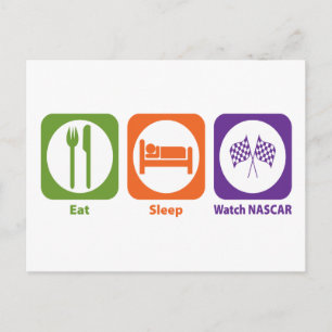 Cartão Postal Come Sleep Watch NASCAR
