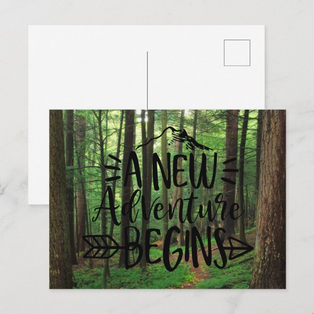 Cartão Postal Começa Uma Nova Aventura (Frente/Verso)