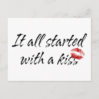 Cartão Postal Começou toda com uma maternidade do beijo