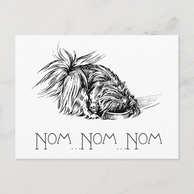 Cartão Postal Comedor Ansioso Peke (Frente)