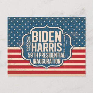 Cartão Postal Comemoração da 59ª Posse Biden Harris