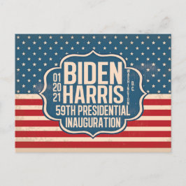 Cartão Postal Comemoração da 59ª Posse Biden Harris