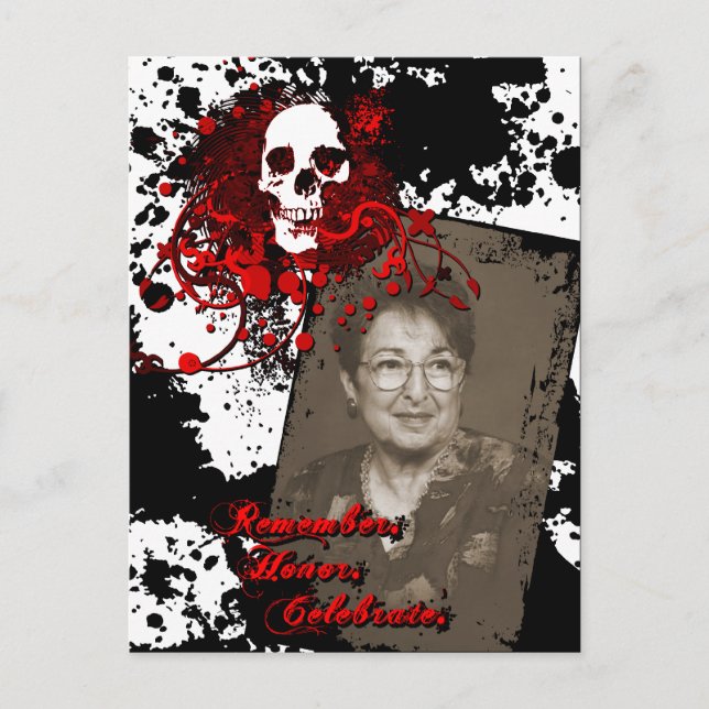 Cartão Postal comemoração dia de los muertos (Frente)