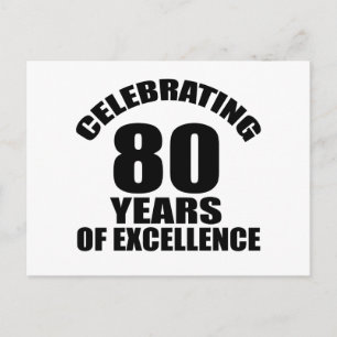 Cartão Postal Comemorando 80 Anos de Aniversário
