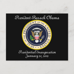 Cartão Postal Comemorativa da Inauguração do PRESIDENTE OBAMA