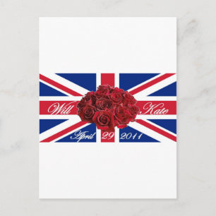 Cartão Postal Comemorativa do Will e Kate 2011 Limited Edition