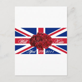 Cartão Postal Comemorativa do Will e Kate 2011 Limited Edition