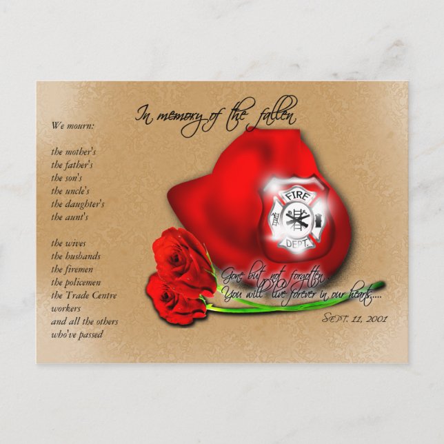 Cartão postal comemorativo de 11 de setembro de 19 (Frente)