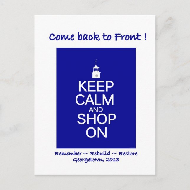 Cartão postal comemorativo do compro Georgetown SC (Frente)