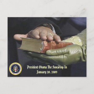 Cartão Postal Comemorativo do Presidente Obama THE SWEARING IN