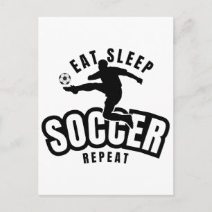 Cartão Postal comer dormir futebol repetir