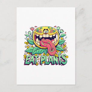 Cartão Postal Comer Plantas