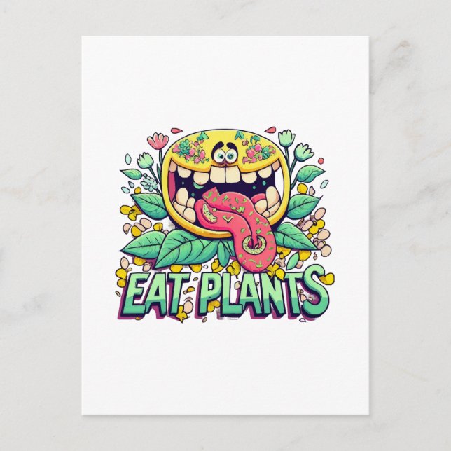 Cartão Postal Comer Plantas (Frente)