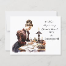 Cartão postal comercial da empresa na moda