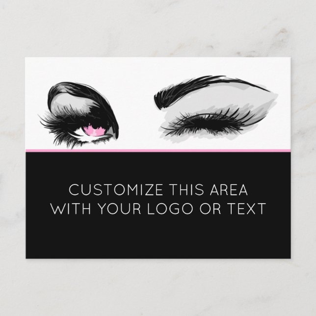 Cartão postal comercial Mascara ou Eyelash (Frente)