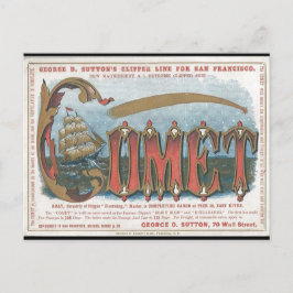 Cartão Postal Cometa Clipper Velejando