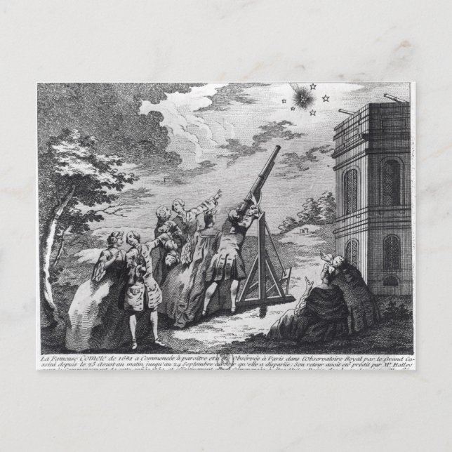 Cartão Postal Cometa de Halley observada em 1759 pela Cassini II (Frente)