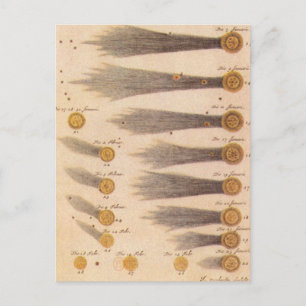 Cartão Postal Cometas por Stanislaw Lubieniecki, Astronomia de V